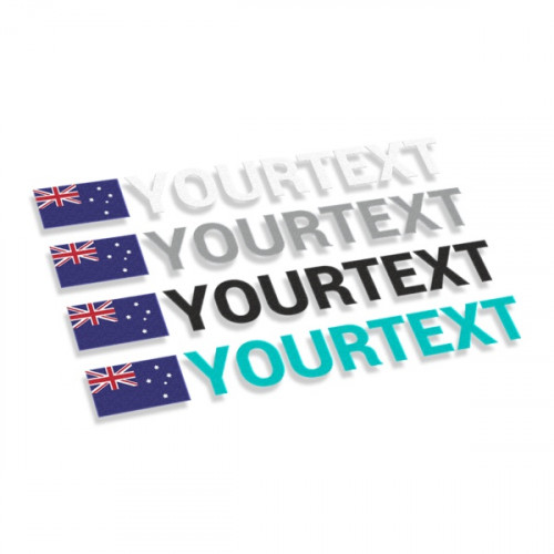 Australia flag with text