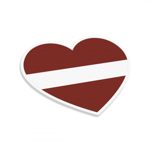 Latvia Flag Heart