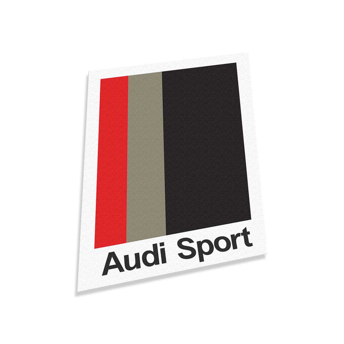 POWERED BY QUATTRO Audi Sport S Line Decal Sticker – Black & Red Racing Graphic