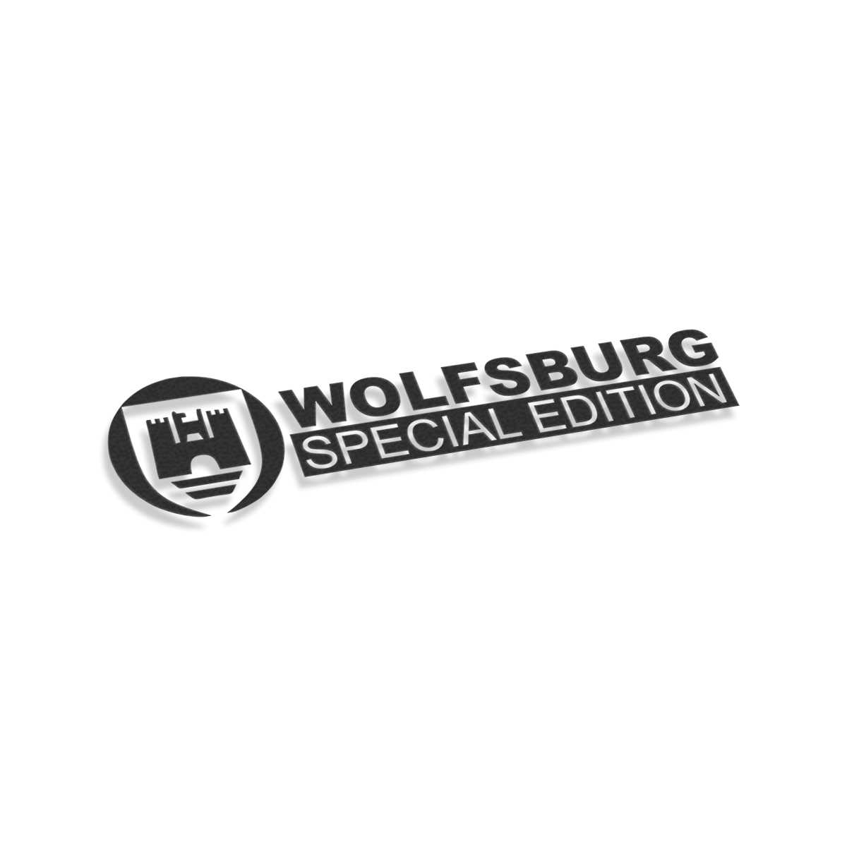 Wolfsburg edition 3D sticker logo 27mm Chrome 