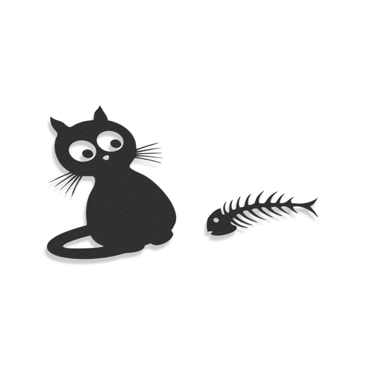 Cat And Fish | Stickers