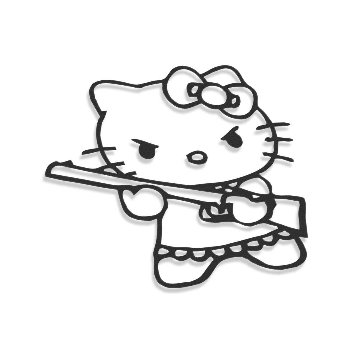 Hello Kitty Gun | Stickers | Car, moto, bike, 3D stickers | Large
