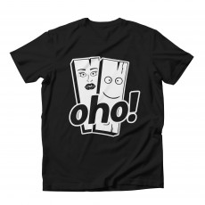 Oho Mr. Mrs.Plank T-krekls Melns