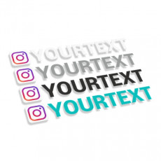 Instagram logo kvadrāts ar tekstu V2