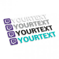 Twitch logo square with text