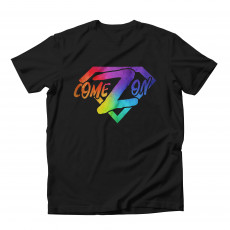 Come On Zee Rainbow Full T-krekls Melns