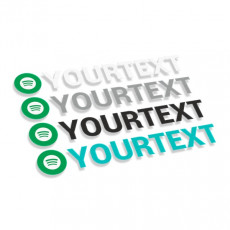 Whatsapp logo apaļš ar tekstu