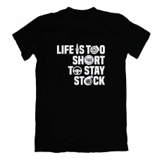 Life Is Too Short To Stay Stock T-krekls Melns