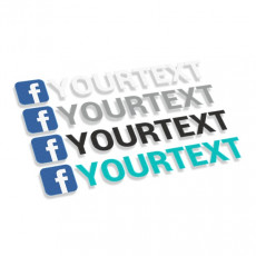 Facebook logo square with text