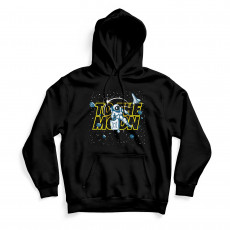 To The Moon Yellow Hoodie Black