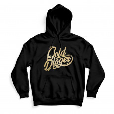 Gold Digger Gold Hoodie Black