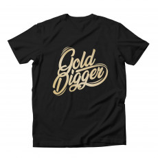 Gold Digger Gold T-krekls Melna