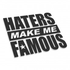 Haters Make Me Famous