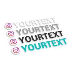 Instagram logo apaļš ar tekstu V2