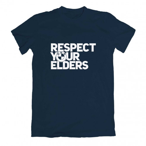 Respect Your Elders BMW T-krekls Tumši zils