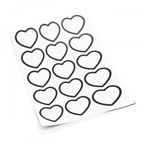 Hearts S sticker set
