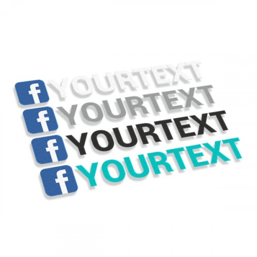 Facebook  logo kvadrāts ar tekstu