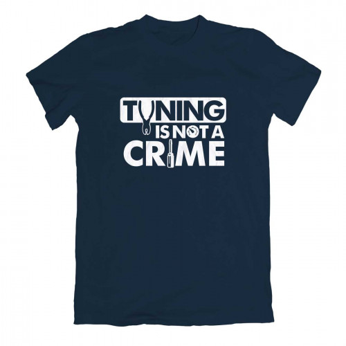 Tuning Is Not A Crime T-shirt Navy