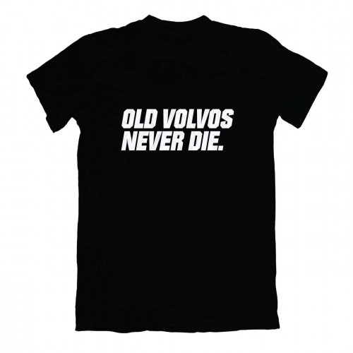 Old Volvos Never Die T-krekls Melns