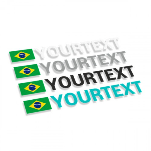 Brazīlijas karogs ar tekstu