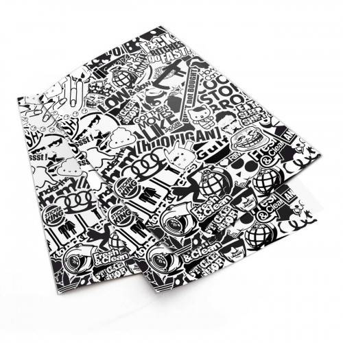 Black And White Stickerbomb V3 3X S komplekts