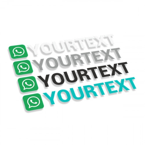 Whatsapp logo kvadrāts ar tekstu