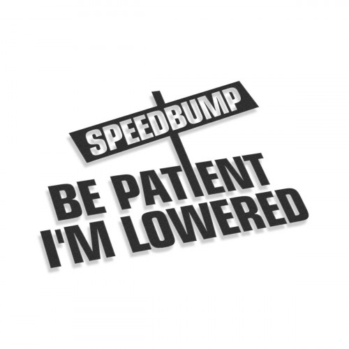 Be Patient I'm Lowered Speedbumps